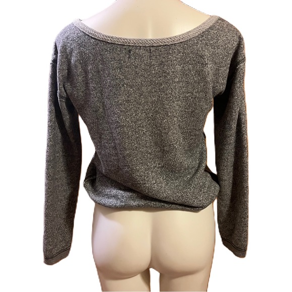 Aerie gray drawstring sweatshirt - Picture 4 of 9